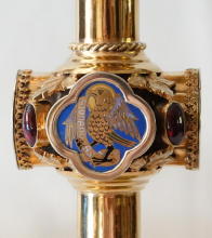 Solid silver gilt antique French Gothic Chalice.